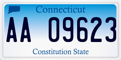 CT license plate AA09623