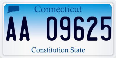 CT license plate AA09625