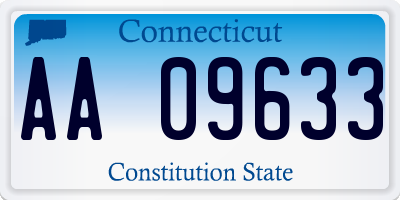 CT license plate AA09633