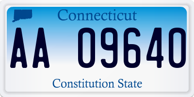 CT license plate AA09640