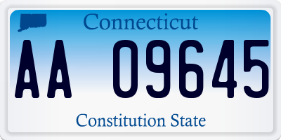 CT license plate AA09645