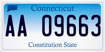 CT license plate AA09663