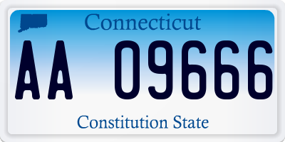 CT license plate AA09666