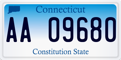 CT license plate AA09680