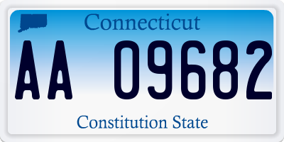 CT license plate AA09682