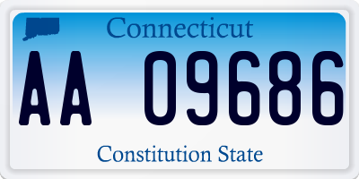 CT license plate AA09686