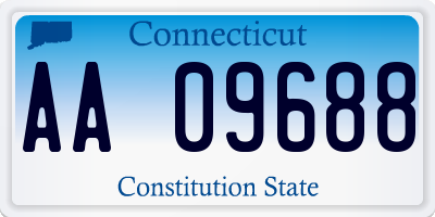 CT license plate AA09688