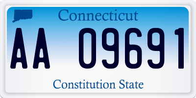 CT license plate AA09691