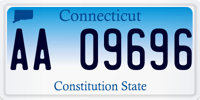 CT license plate AA09696