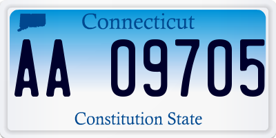 CT license plate AA09705