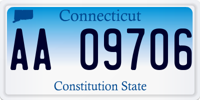 CT license plate AA09706