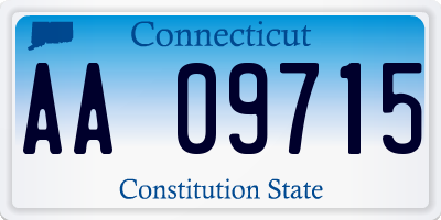 CT license plate AA09715