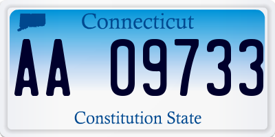 CT license plate AA09733