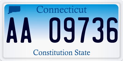 CT license plate AA09736