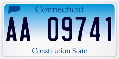 CT license plate AA09741