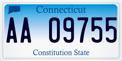 CT license plate AA09755