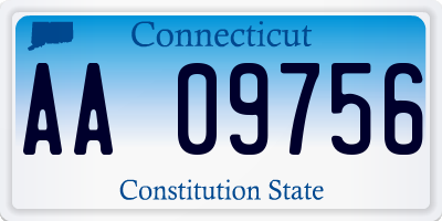 CT license plate AA09756