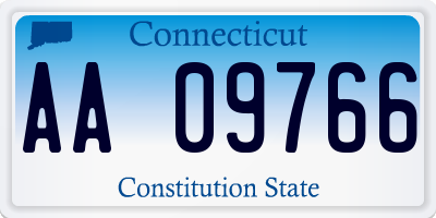 CT license plate AA09766