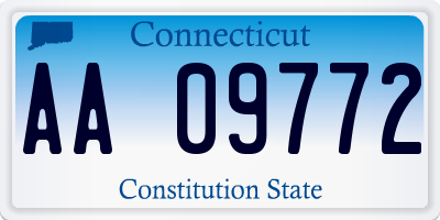 CT license plate AA09772