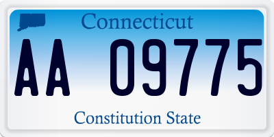 CT license plate AA09775