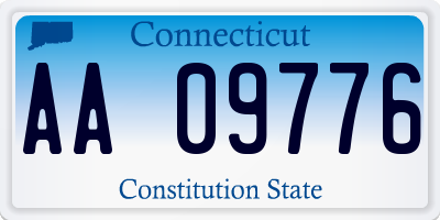 CT license plate AA09776