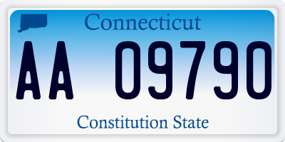 CT license plate AA09790