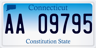 CT license plate AA09795