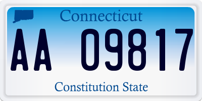 CT license plate AA09817