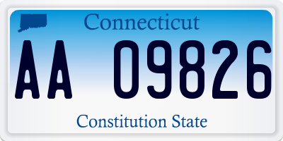 CT license plate AA09826