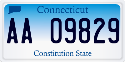 CT license plate AA09829