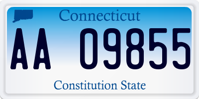 CT license plate AA09855