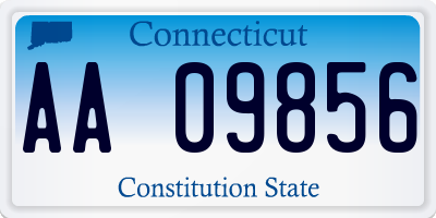 CT license plate AA09856