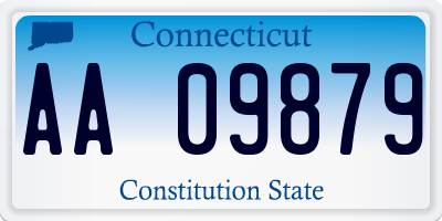 CT license plate AA09879