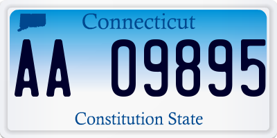 CT license plate AA09895