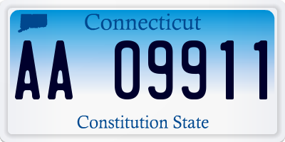 CT license plate AA09911
