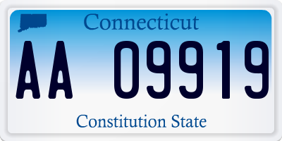 CT license plate AA09919