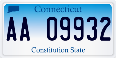 CT license plate AA09932