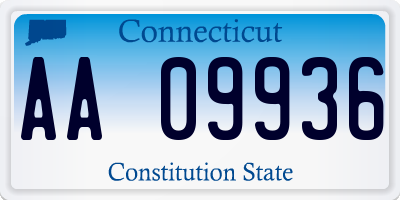 CT license plate AA09936