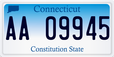 CT license plate AA09945