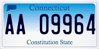 CT license plate AA09964