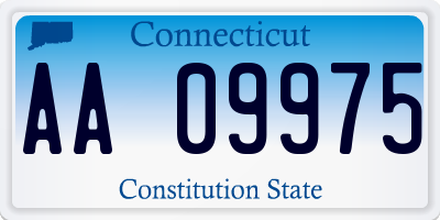 CT license plate AA09975