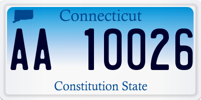 CT license plate AA10026