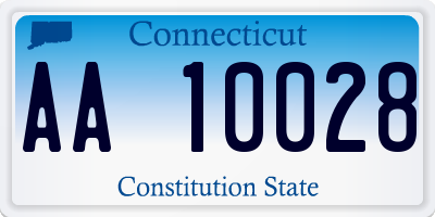 CT license plate AA10028