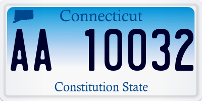 CT license plate AA10032