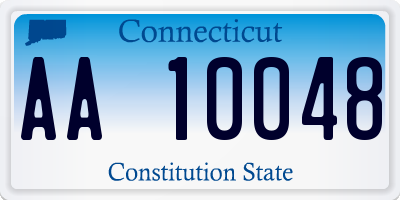 CT license plate AA10048