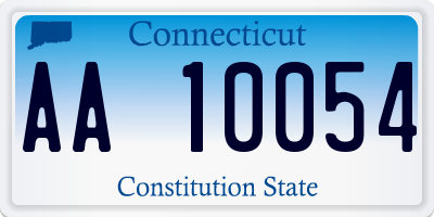 CT license plate AA10054