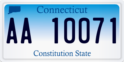 CT license plate AA10071