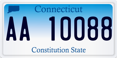 CT license plate AA10088