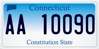 CT license plate AA10090