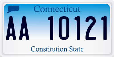 CT license plate AA10121